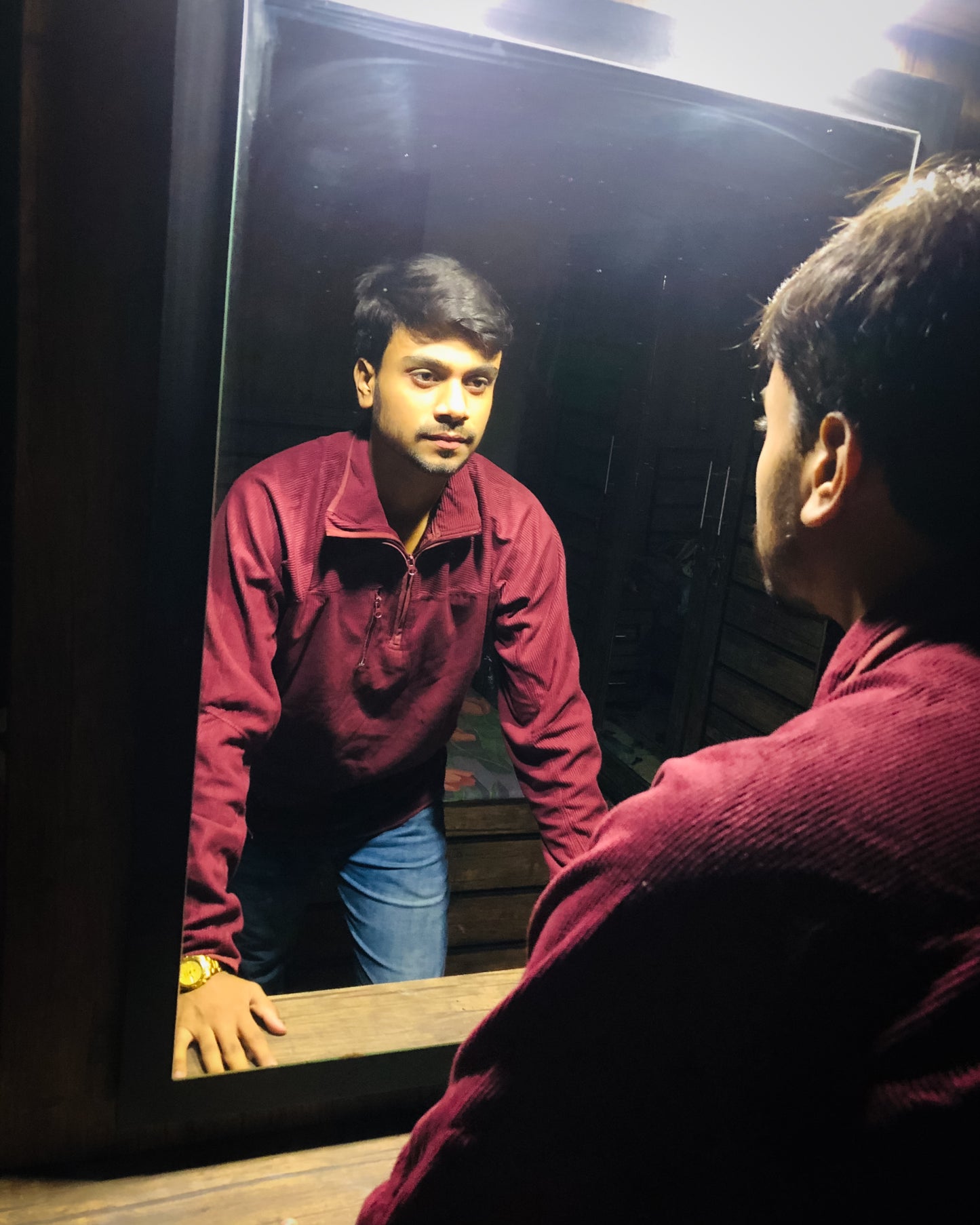 MAROON QUARTER-ZIP JUMPER