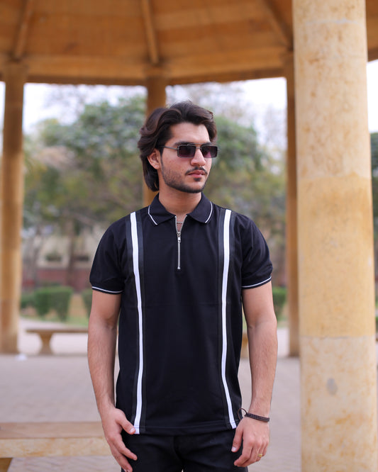 Zipper Polo (Black)